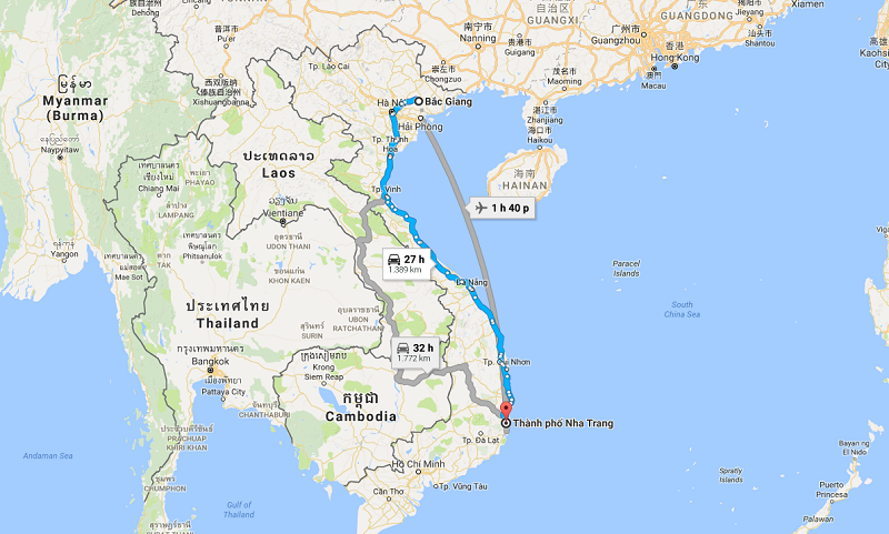 Dịch vụ vận chuyển gửi hàng từ Nha Trang đi Bắc Giang