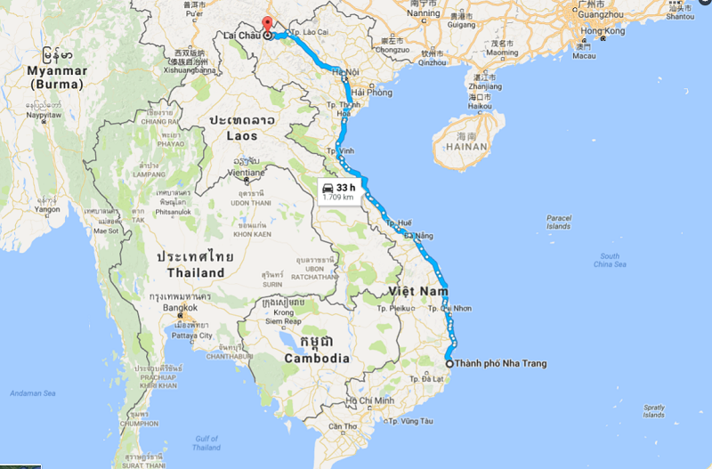 Shipping service from Nha Trang to Lai Chau