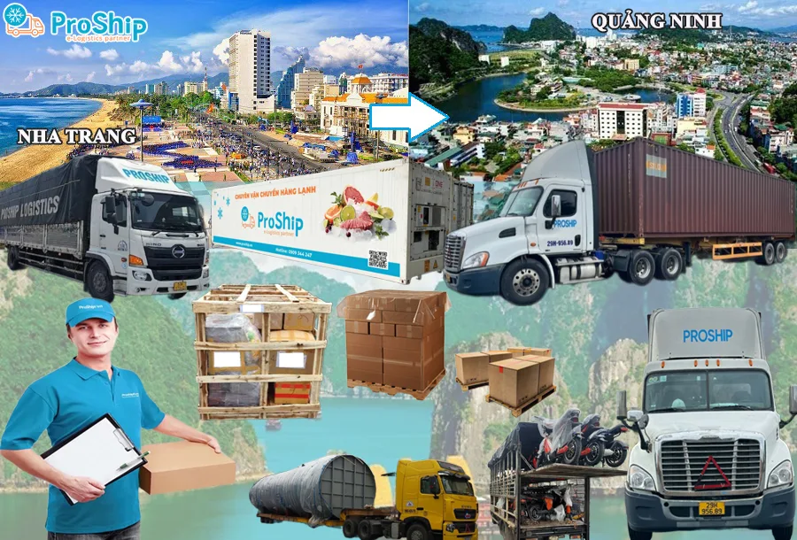 Transportation service sending goods from Nha Trang to Quang Ninh