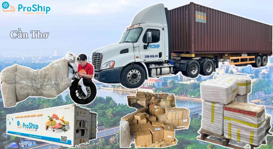 Transportation service sending goods from Saigon to Can Tho