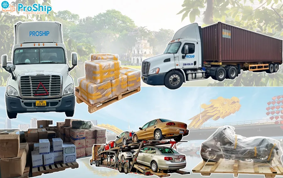 Transportation service to ship goods from Hanoi to Da Nang