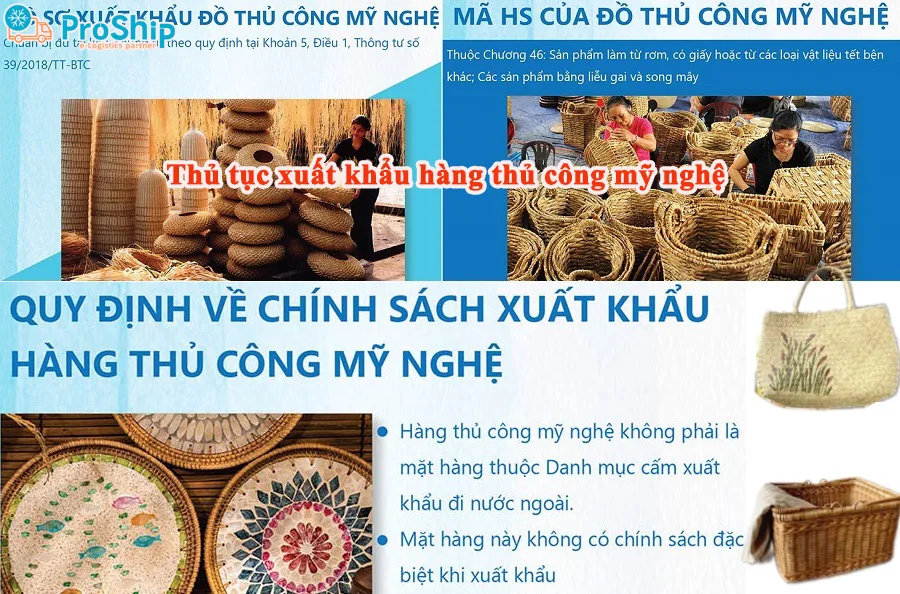 Qui trình xuất khẩu hàng thủ công mỹ nghệ