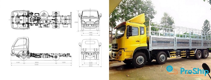 Xe tải 2 chân là gì? Trọng tải của xe tải 2 chân là bao nhiêu?