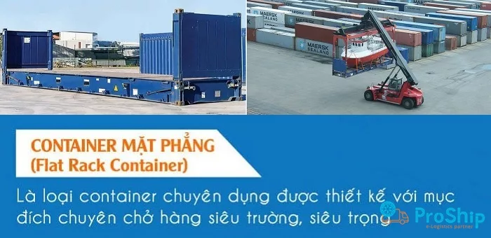 Flat rack container là gì? Dịch vụ vận chuyển Cont flat rack của Proship