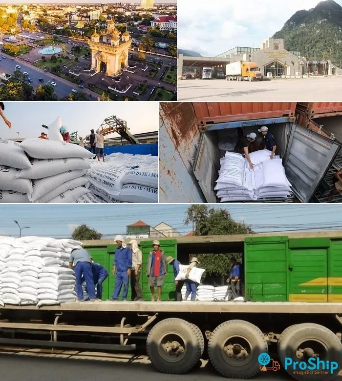 Proship nhận vận chuyển hàng hóa từ các tỉnh miền Tây đi Lào giá rẻ