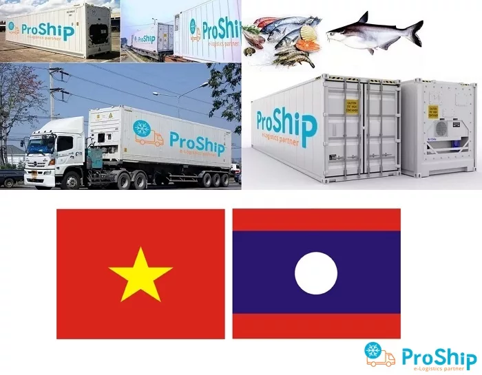 Dịch vụ vận chuyển Thủy sản qua Lào bằng Container lạnh giá rẻ