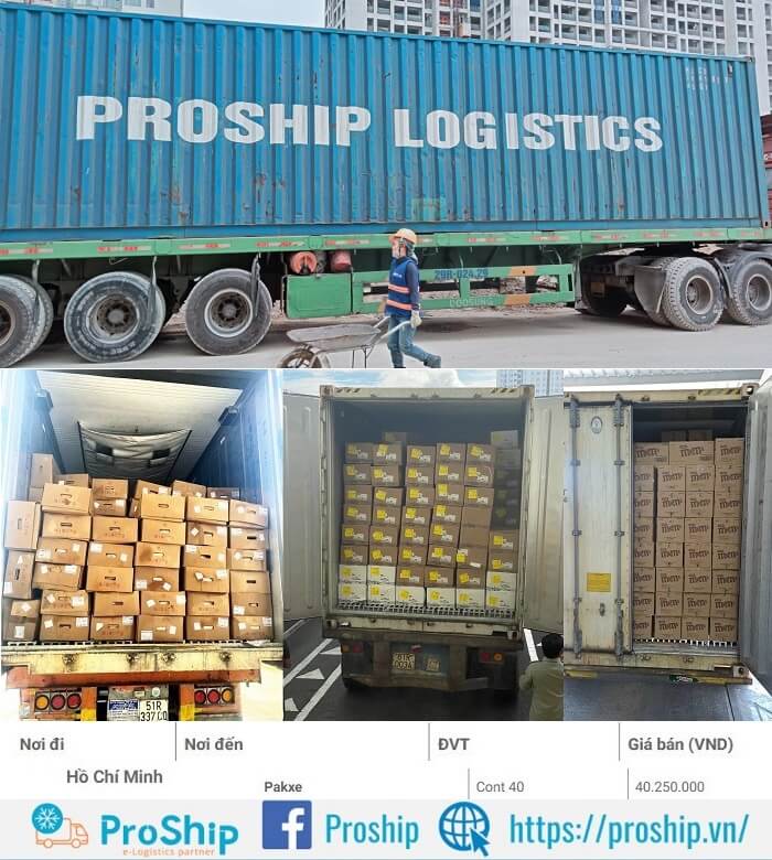 Giá cước dịch vụ vận chuyển Container từ TPHCM đi Pakxe tốt nhất 2023
