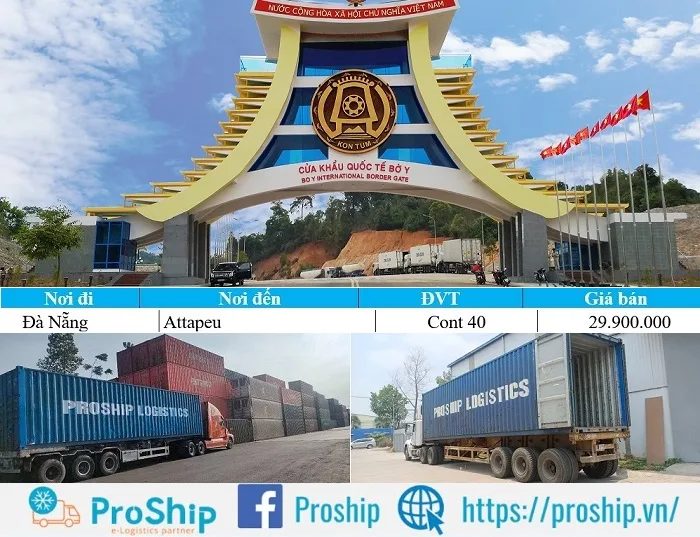 Bảng giá dịch vụ vận chuyển Container từ Đà Nẵng đi Attapeu tốt nhất 2023
