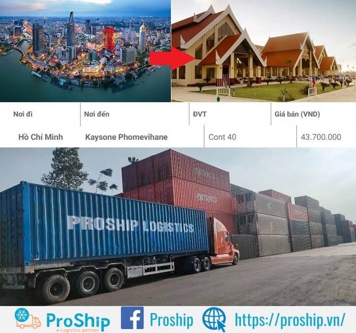 Dịch vụ vận chuyển Container từ TPHCM đi Kaysone Phomvihane uy tín