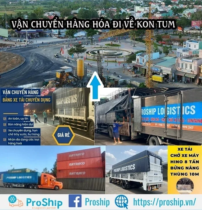 Cước phí dịch vụ vận chuyển hàng hóa đi Kon Tum tốt nhất 2023