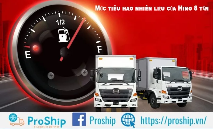 What is the fuel consumption of Hino 8 tons?