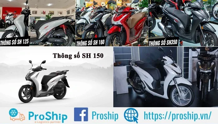 What is the fuel consumption of SH 125i, 150i, 160i, 350i?