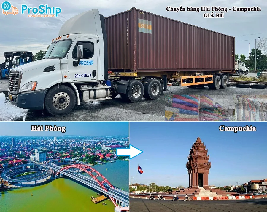 Dịch vụ chuyển hàng đi Campuchia từ Hải Phòng giá rẻ, nhanh chóng