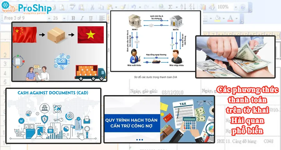 Các phương thức thanh toán trên tờ khai hải quan phổ biến