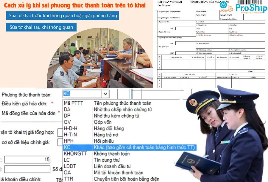 Các phương thức thanh toán trên tờ khai hải quan phổ biến