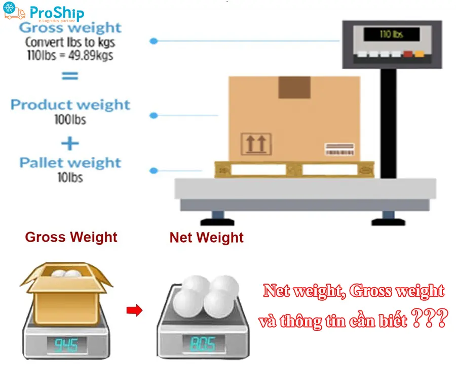 Gross Weight, Net Weight là gì? Giải đáp thông tin từ A-Z