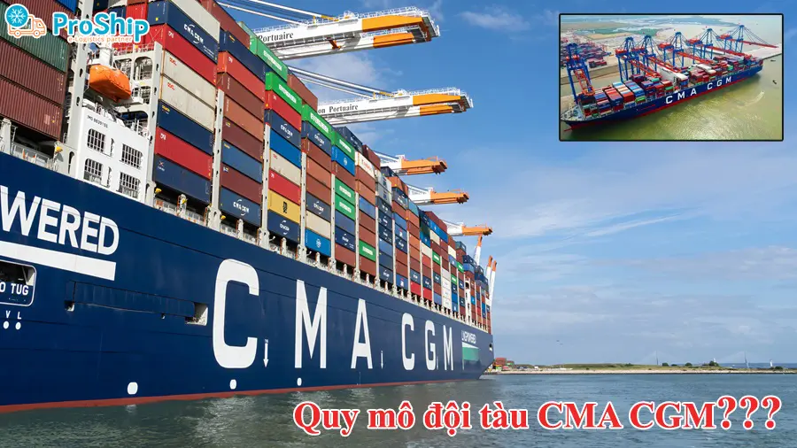 Which country of CMA CGM shipping lines of? What is the scale?