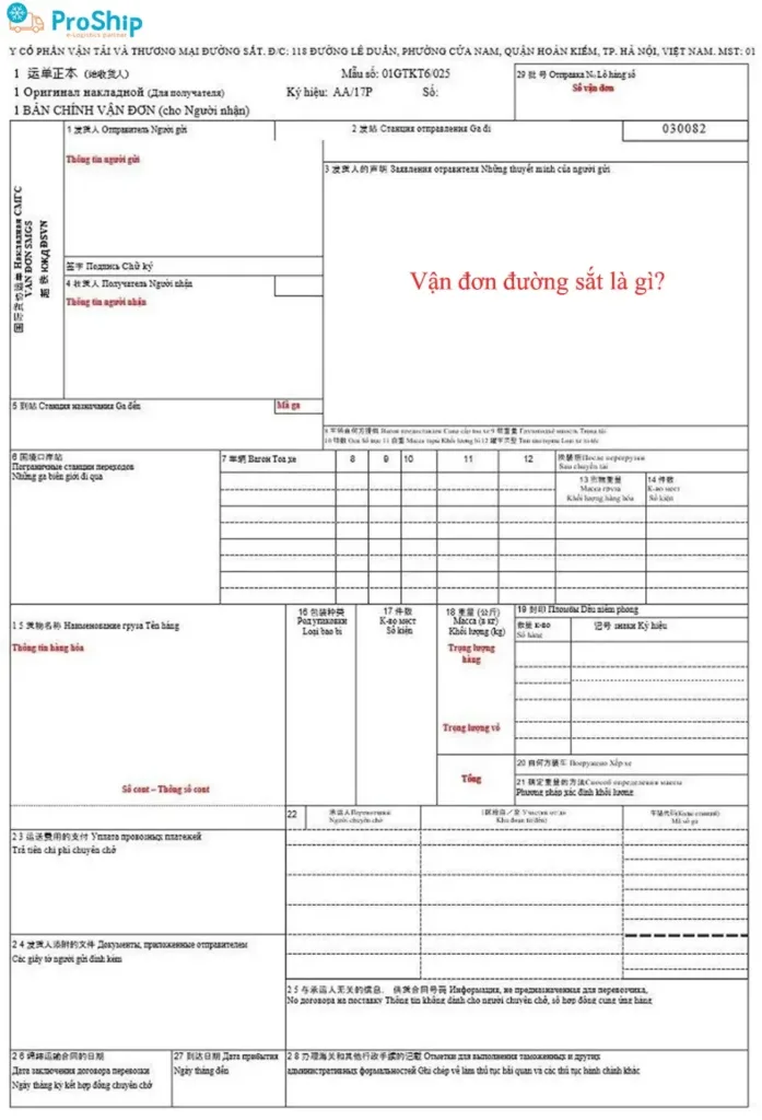 Vận đơn đường sắt là gì? Giải đáp chi tiết từ A-Z