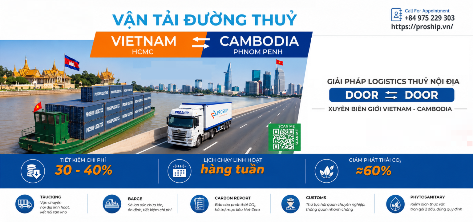 Vận chuyển đường sông Việt Nam - Campuchia